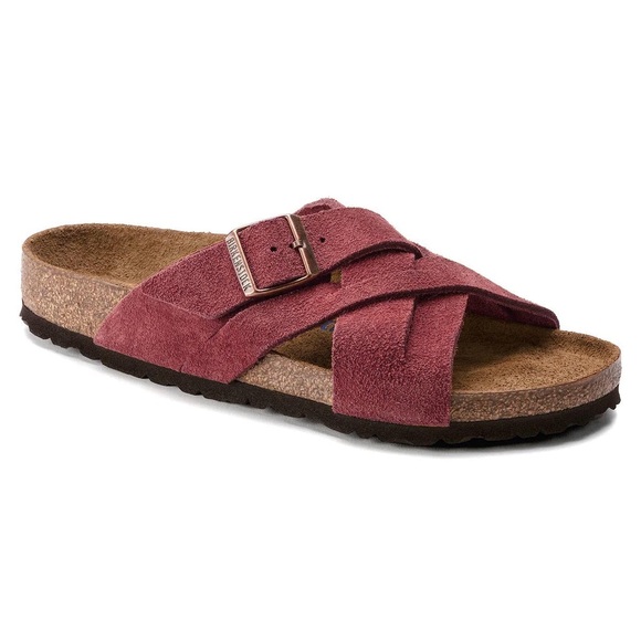 Birkenstock Shoes - Birkenstock Lugano Soft Footbed Suede Sandals FLAW